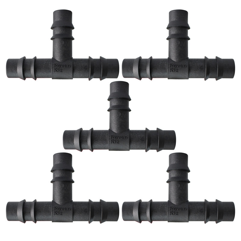 سه راهی آبیاری روان ریز مدل RR-Tee16mm بسته 5 عددی