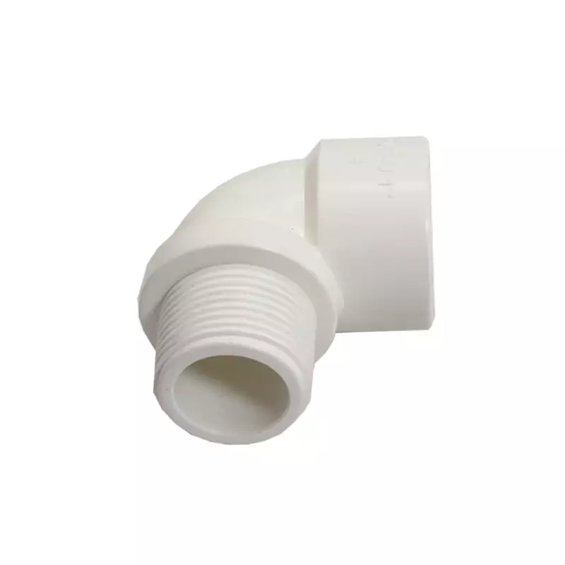 زانو چپقی رزوه ای پلیمری U-PVC سایز 3 اینچ