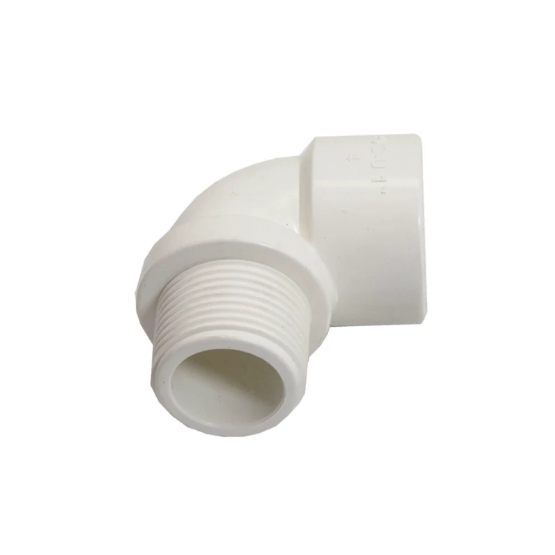 زانو چپقی رزوه ای پلیمری U-PVC سایز 1.4 1 اینچ