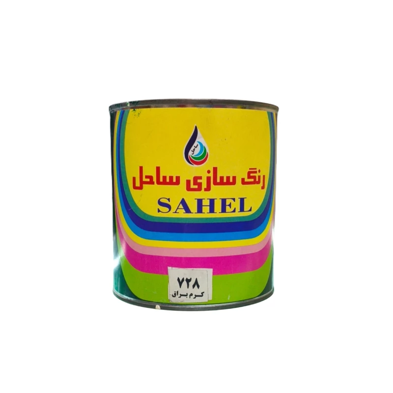 رنگ روغنی کرم براق یک کیلویی مدل ساحل