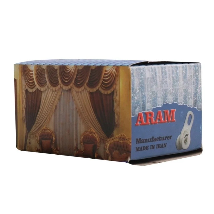 گیره پرده چرخ دار پلاستیکی مدل آرام بسته 100 عددی