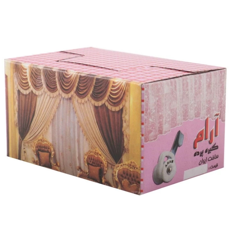 گیره پرده چرخ دار مدل آرام بسته 100 عددی