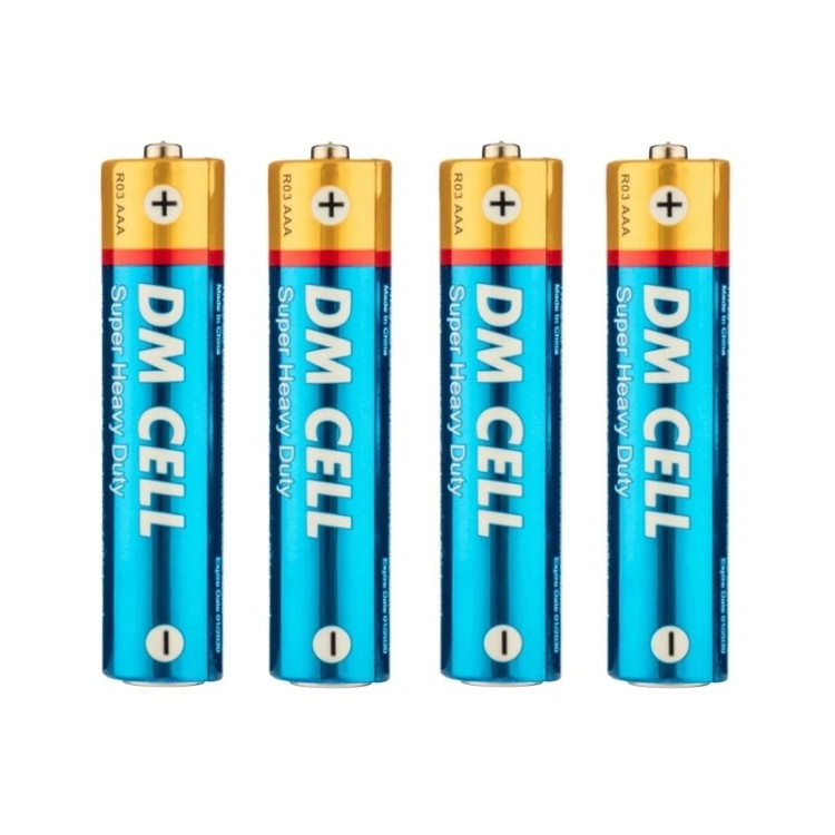 باتری نیم قلمی مدل DM CELL بسته 4 عددی