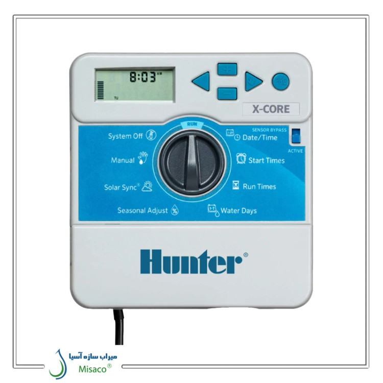 کنترلر آبیاری مدل x-core هانتر 8 ایستگاه - بدون درب