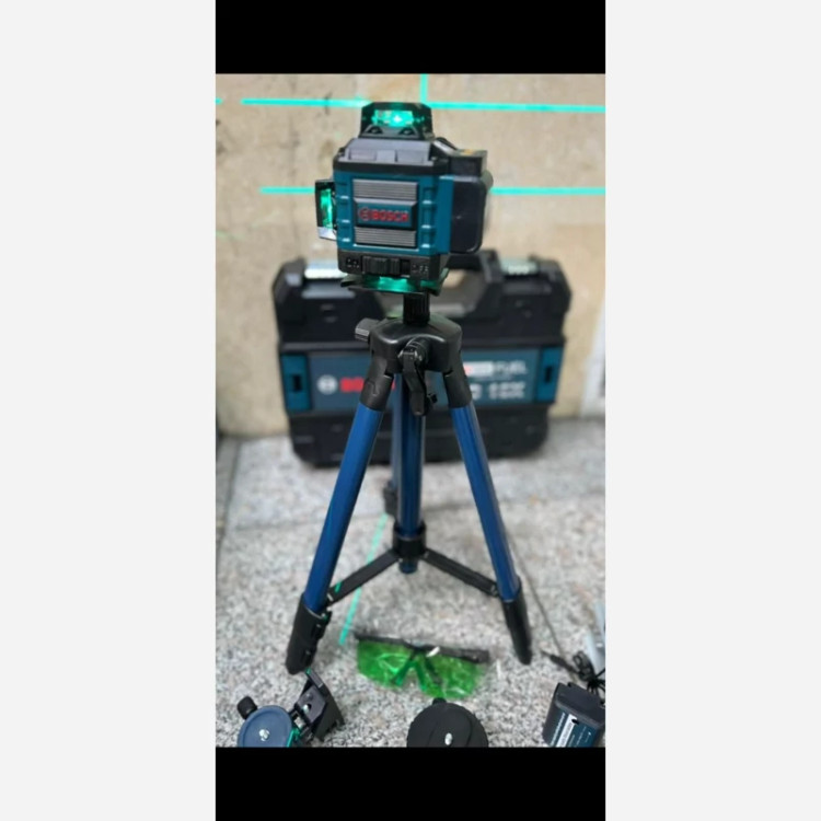 تراز لیزری 4 بعدی16 خط نور سبز بوش BOSCH تحت لیسانس المان با گارانتی تعویض 1 ساله