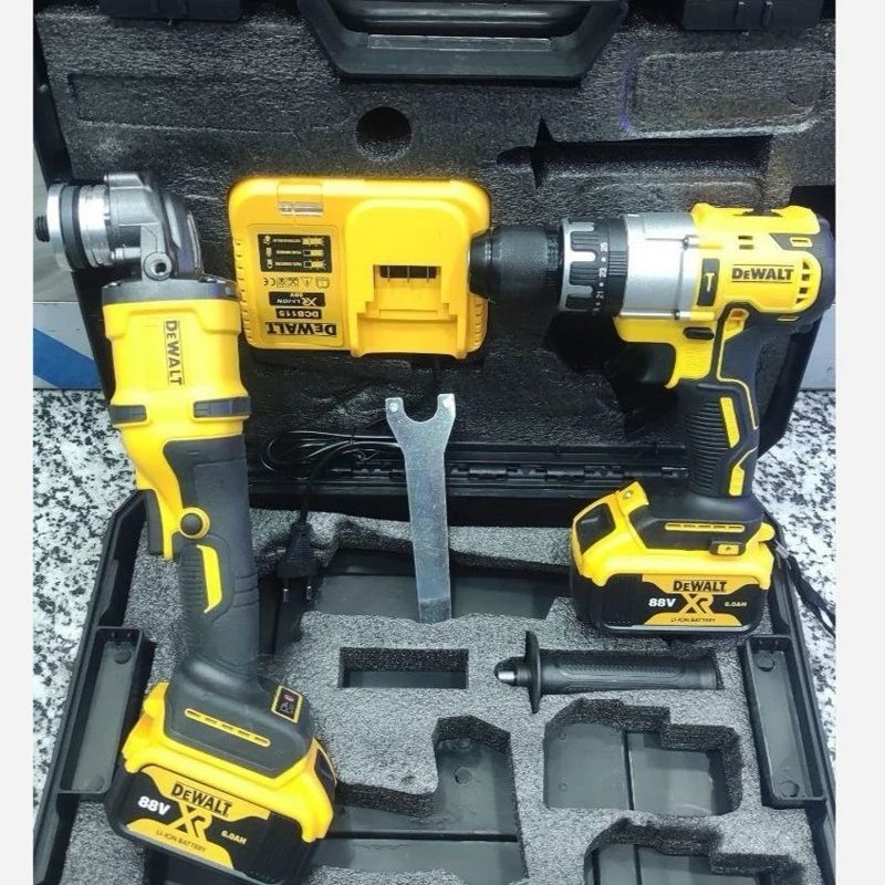 کیت دریل و مینی فرز شارژی(براشلس) دیوالت 88 ولت مدل DW-88CA