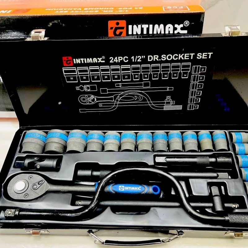 جعبه بکس 24پارچه 1/2 فشار قوی مشکی صنعتی اینتی مکس INTIMAX