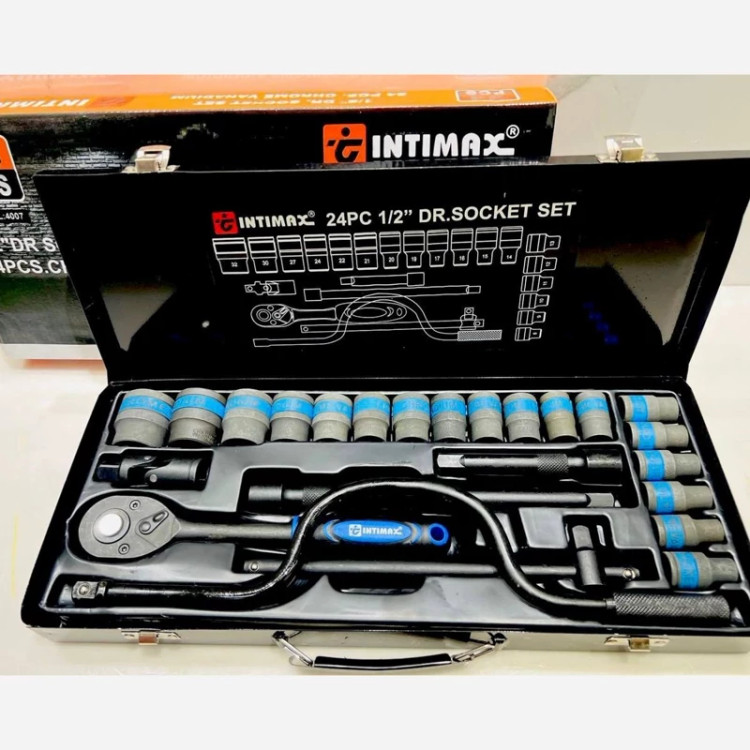 جعبه بکس 24پارچه 1/2 فشار قوی مشکی صنعتی اینتی مکس INTIMAX