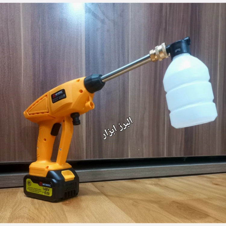 کارواش شارژی 148 ولت 60 بار اینتیمکس تحت لیسانس المان موتور بزرگ فلزی دو باطری 10 سلول