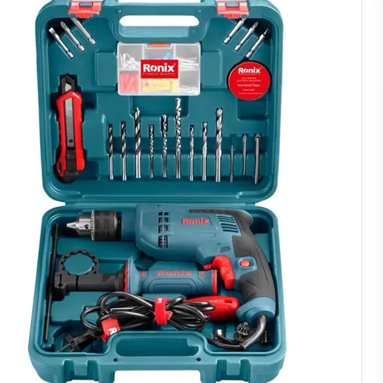 کیت دریل چکشی برقی750 وات 33 پارچه رونیکس مدل RS-0008