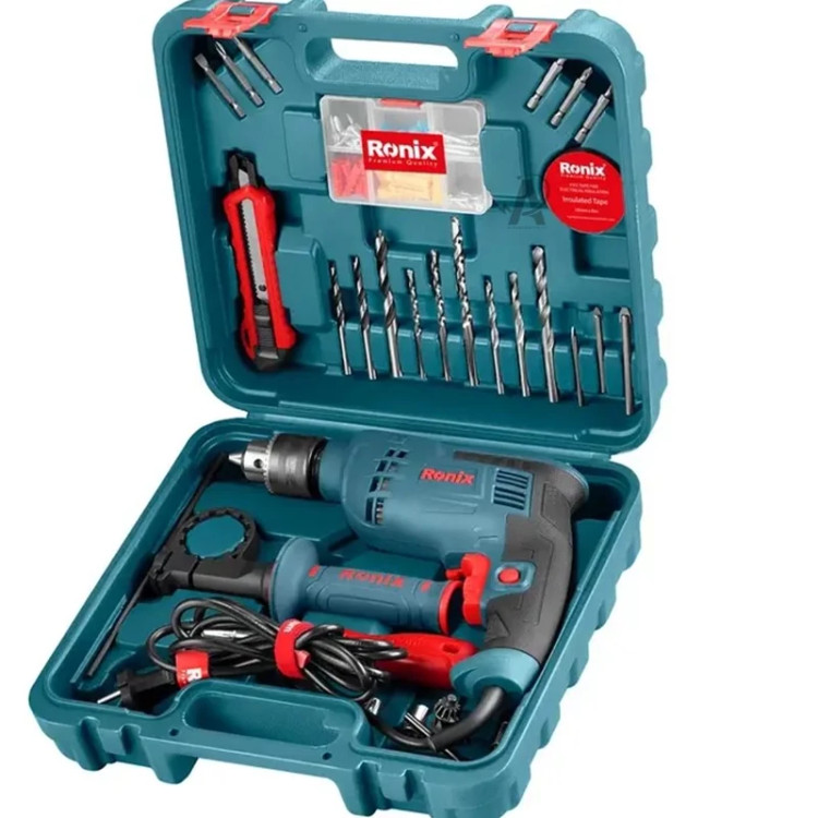 کیت دریل چکشی برقی750 وات 33 پارچه رونیکس مدل RS-0008