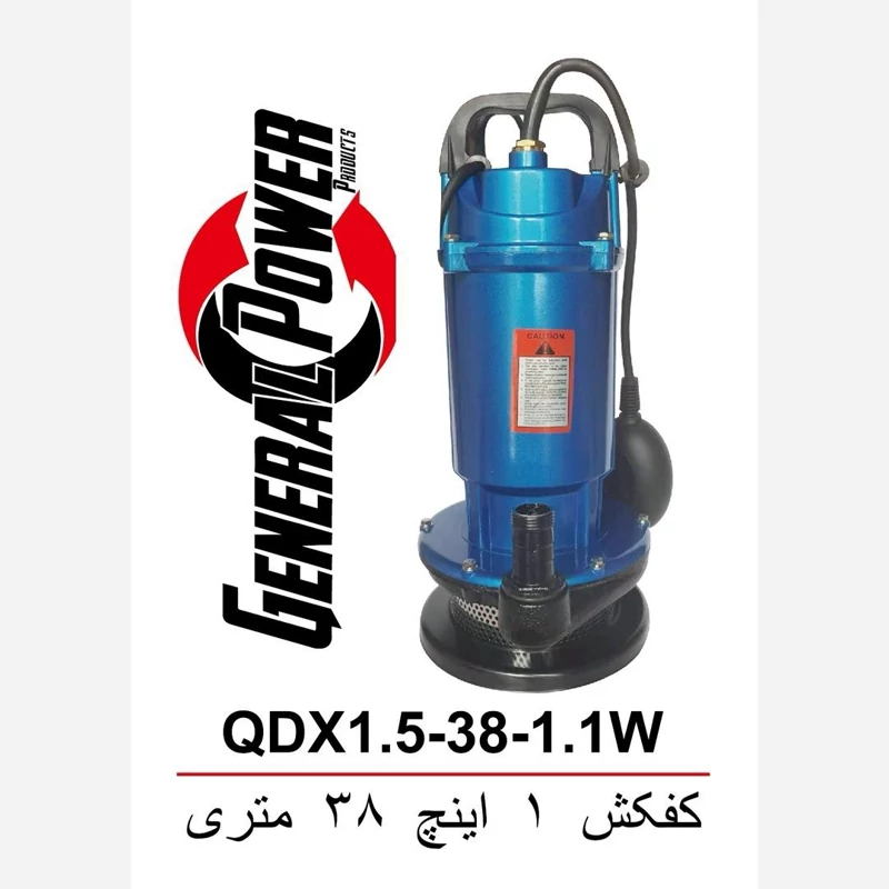 کفکش 38 متری 1 اینچ فلوتردار جنرال پاور مناسب چاه عمیق و ارتفاع بالا