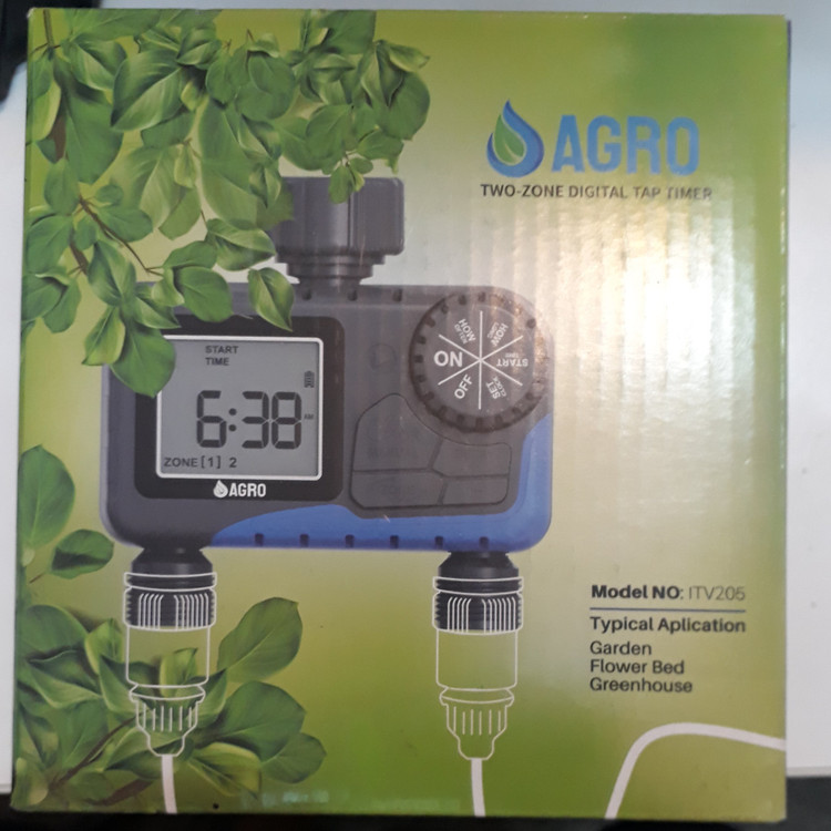 تایمر آبیاری تایمرآبیاری دوخروجی دیجیتال آگروAGRO مهره برنجی