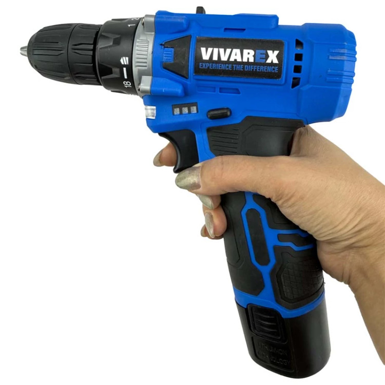 دریل شارژی ویوارکس مدل VR1215V ظرفیت 12 ولت با 2 باتری