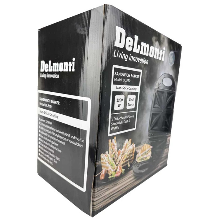 ساندویچ ساز 3 کاره استیل دلمونتی مدل DL590