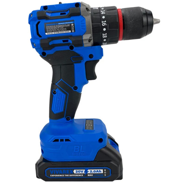 دریل شارژی 20 ولت براشلس ویوارکس مدل VR2010V-IBL