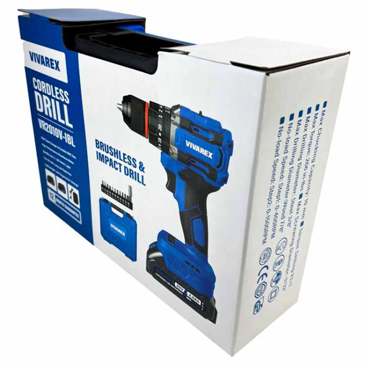 دریل شارژی 20 ولت براشلس ویوارکس مدل VR2010V-IBL