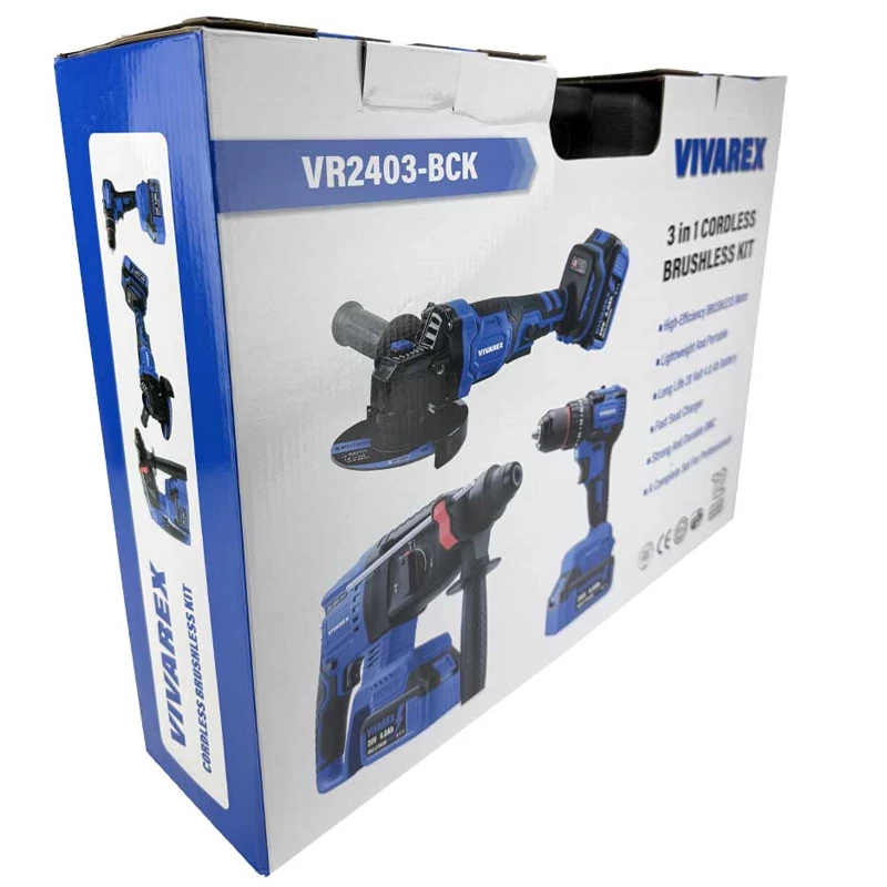 کیت شارژی براشلس 3 عددی ویوارکس مدل VR2403-BCK