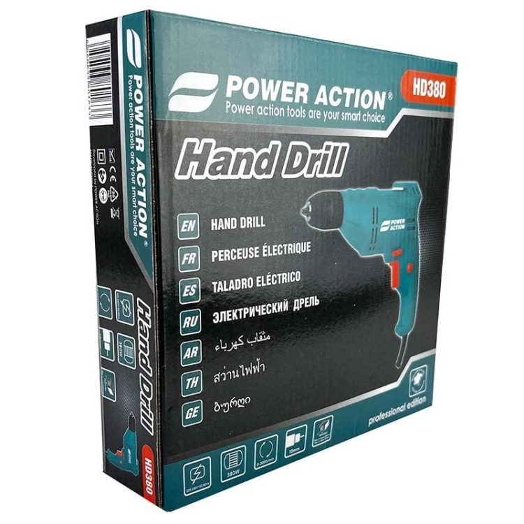 دریل 10 میلی متری اتومات پاوراکشن مدل HD380