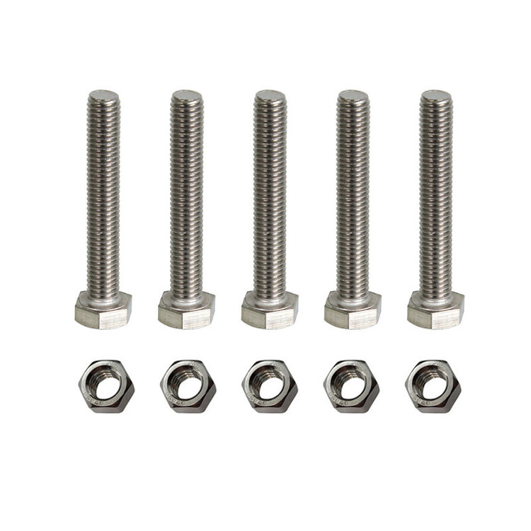 پیچ و مهره مدل Hex-12-80 بسته 10 عددی