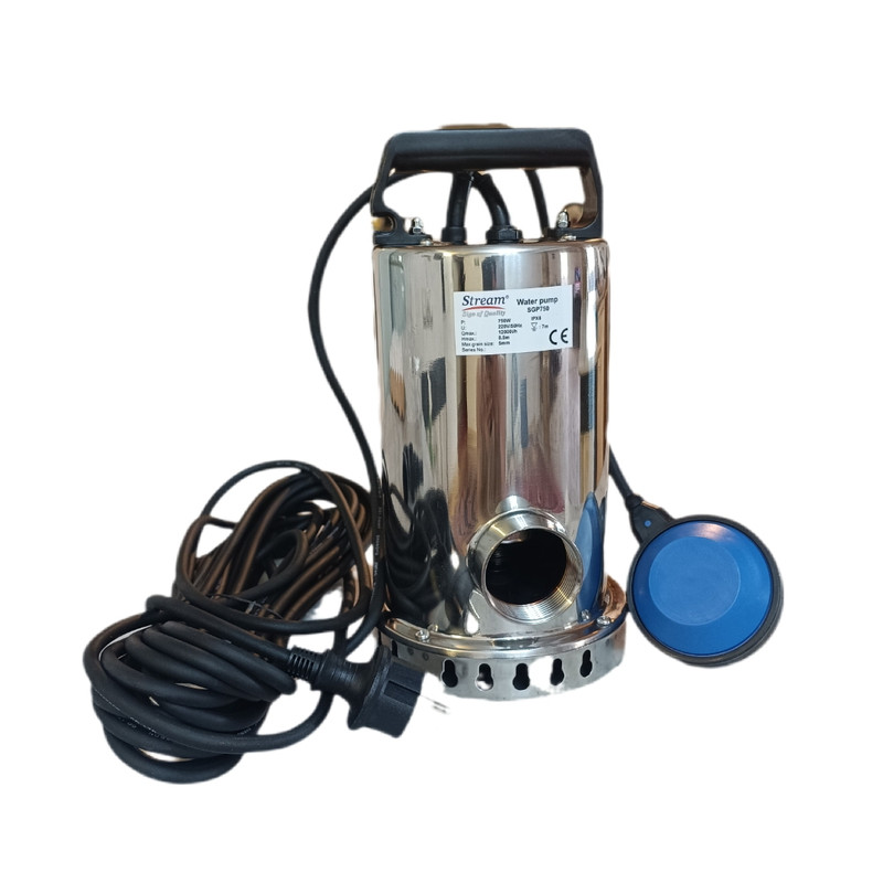 پمپ کف کش 1 اسب بخار استریم مدل استیل فلوتردار کد SGP750