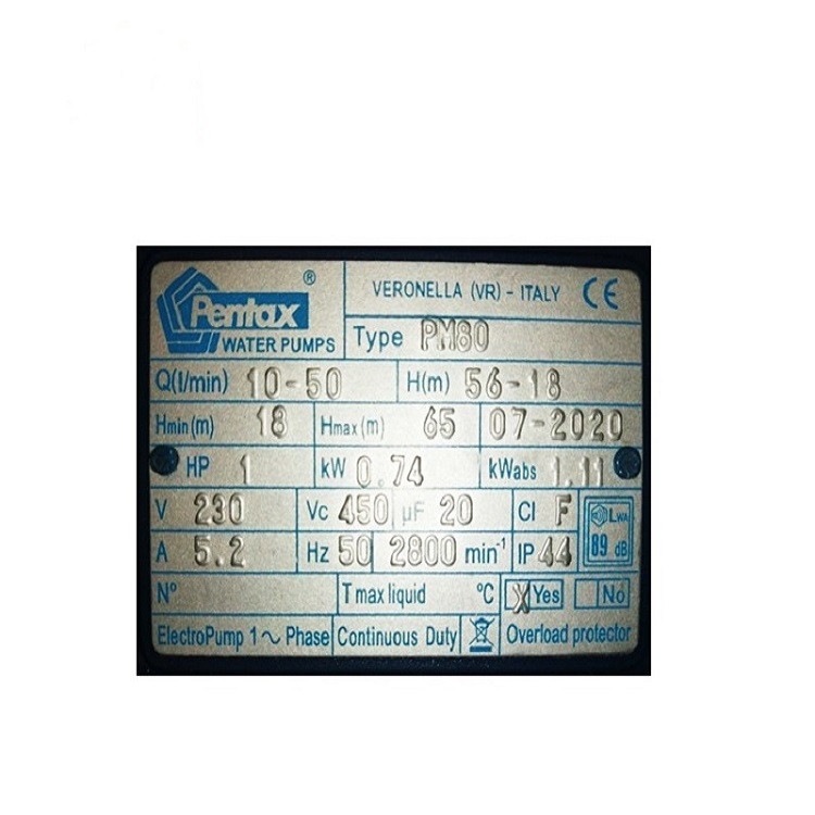 پمپ آب پنتاکس مدل PM80-IR