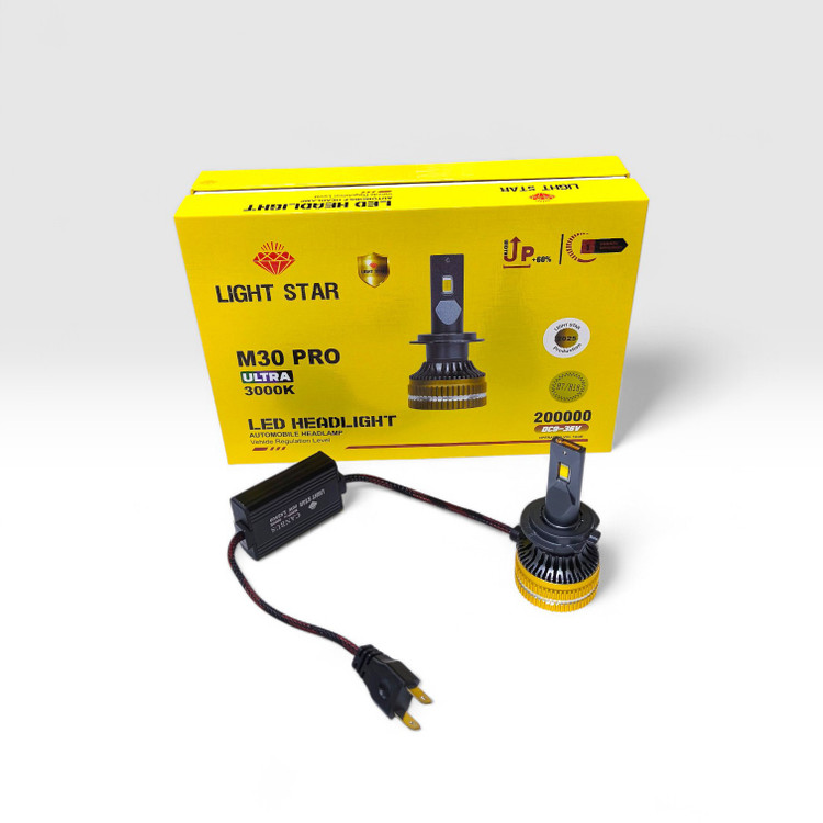 هدلایت M30Pro رنگ زرد لیمویی برند LightStar بسته دوعددی(پس کرایه)