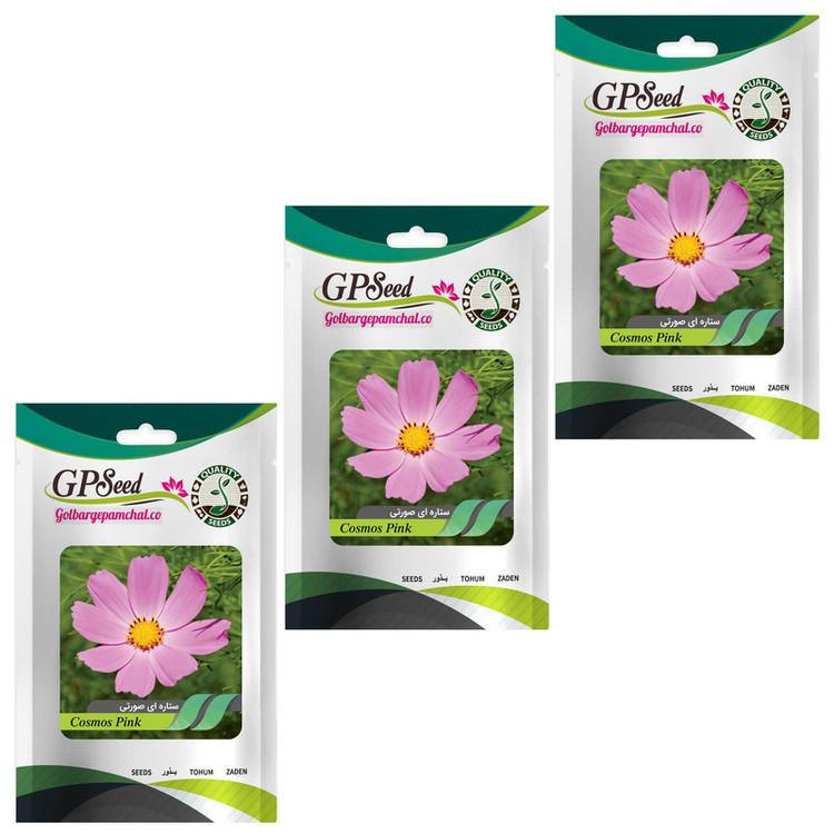 بذر گل ستاره ای صورتی گلبرگ پامچال کد GPF-250 مجموعه 3 عددی
