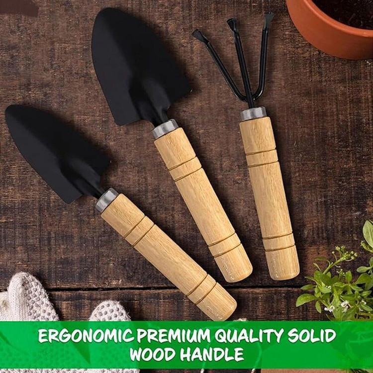 بیلچه و چنگک باغبانی مدل OXIN مجموعه 3 عددی