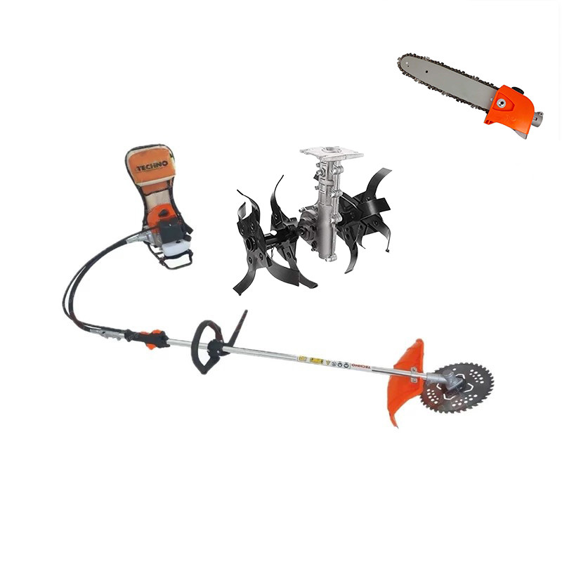 علف زن پشتی تکنو مدل 5200 به همراه باالحاقی تبدیل علفزن به اره و الحاقی روتیواتور