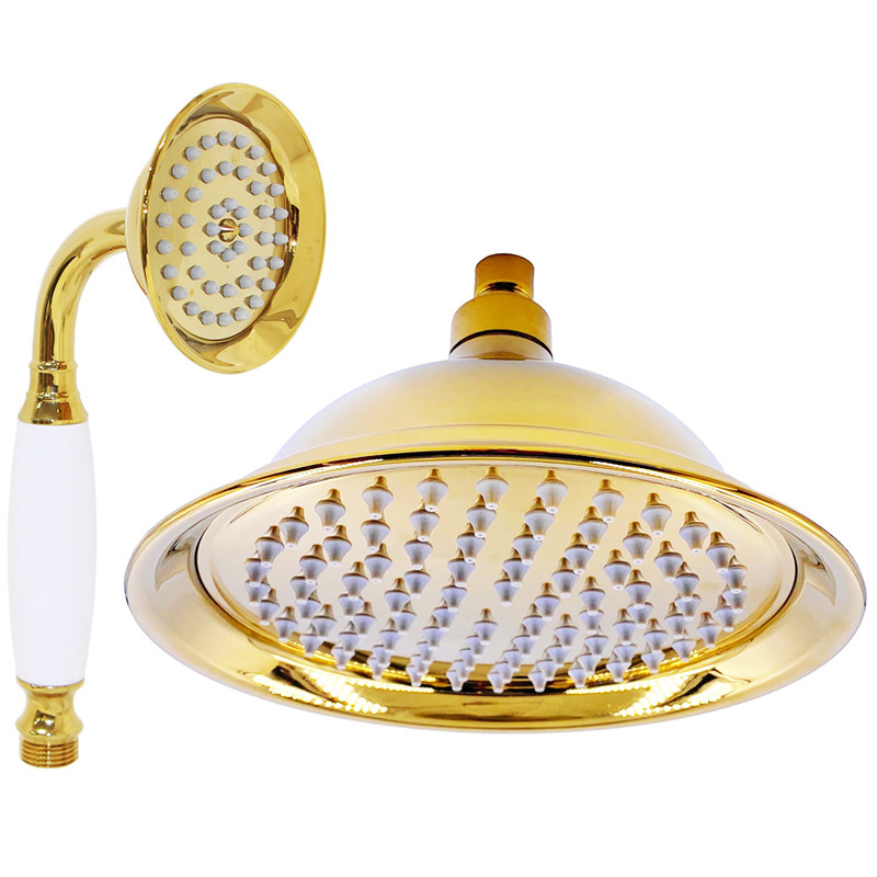 سردوش حمام پاپیروس مدل استیل New-Luxury مجموعه 2 عددی