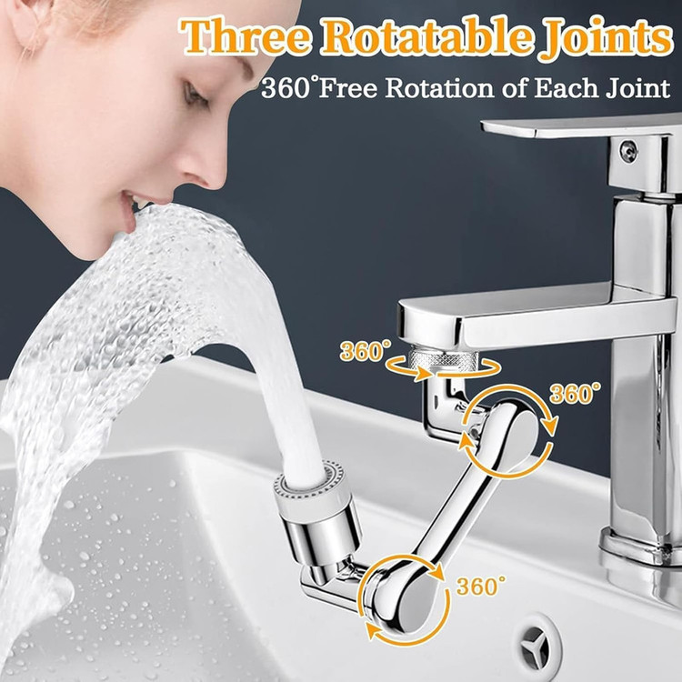 سر شیر آب آی کیو مدل چرخشی کامل چند حالته کد Steel-Lux85