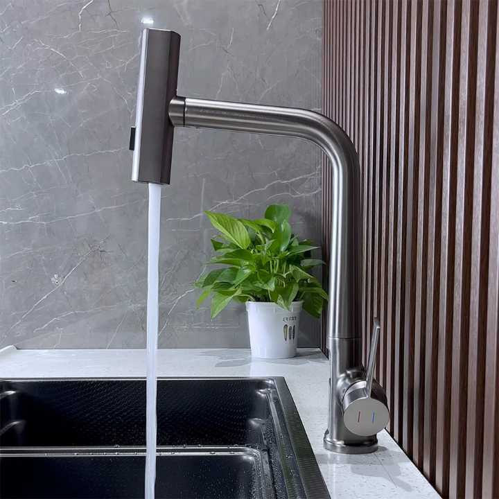 شیر ظرفشویی مدل 4 حالته شاوری ال ای دی دار کد 0021