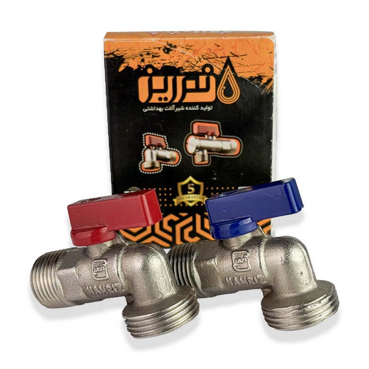شیر ماشین لباس شویی نم ریز مدل توپی مجموعه دو عددی
