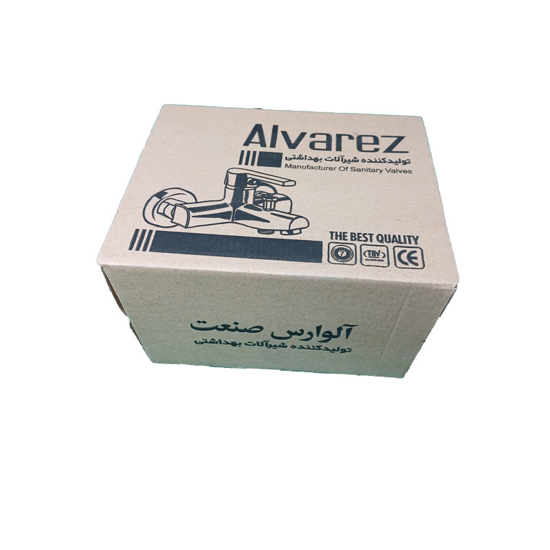 شیر سرویس بهداشتی الوارس صنعت مدل اردکی BB.G به همراه شلنگ توالت