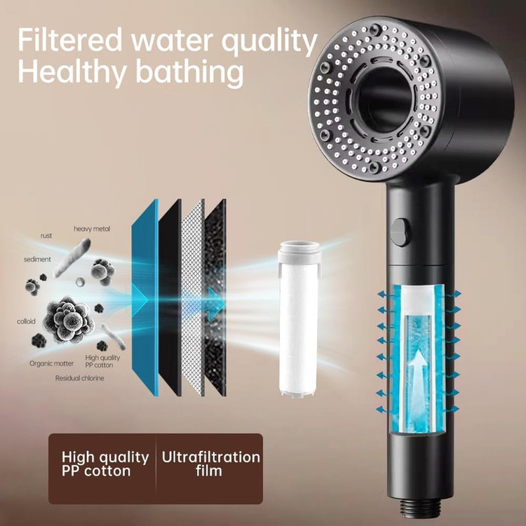 سردوش حمام ققنوس مدل چند حالته فیلتردار Spring