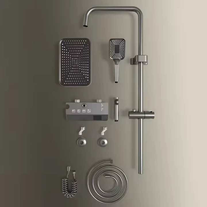 شیر دوش حمام هایشین مدل پیانویی مانیتوردار لوکس کد ۶۰۰۴