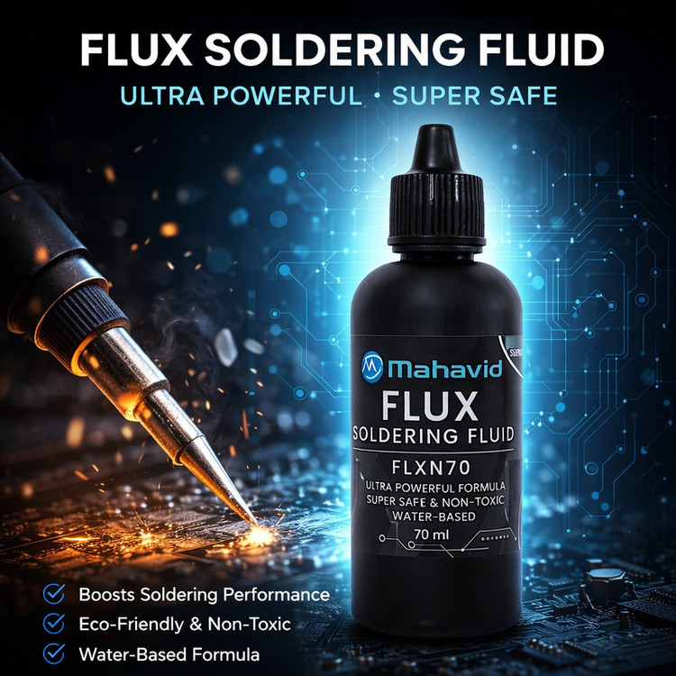فلاکس لحیم کاری پایه آب مهاوید مدل FLXN70 حجم 70 میلی لیتر