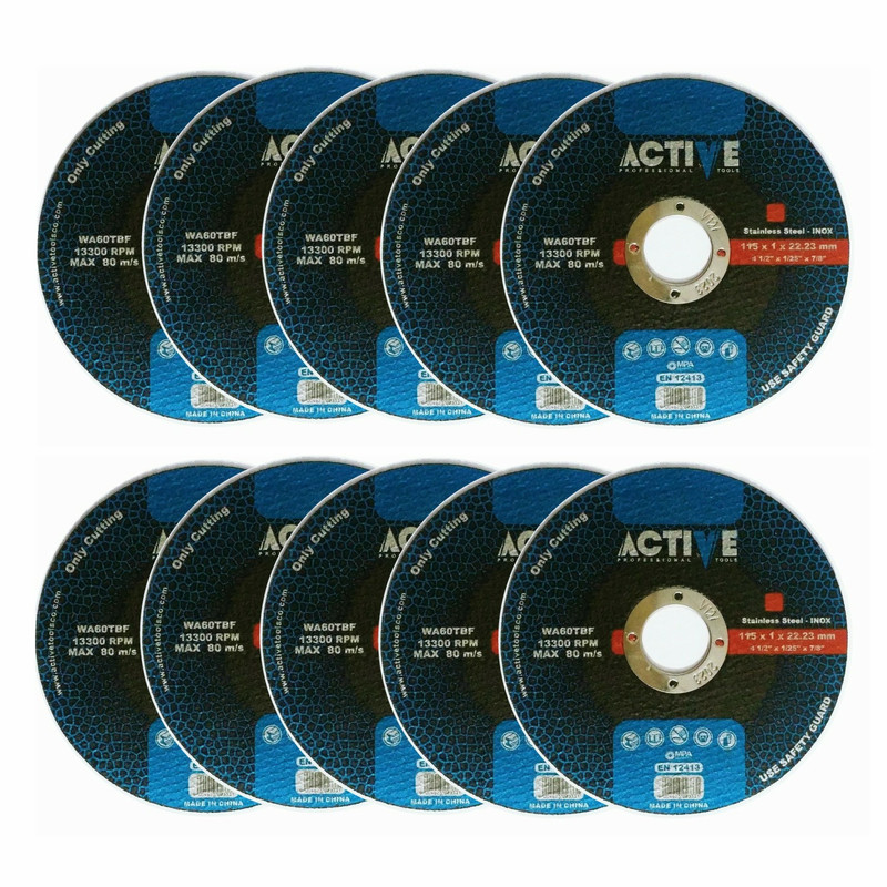 صفحه فرز استیل بر اکتیو مدل 115X1 بسته 10 عددی