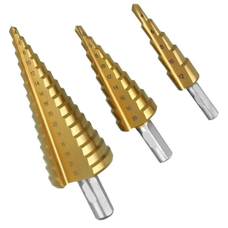 مته کاجی و مخروطی پلکانی فیدار مدل X3 مجموعه 3 عددی