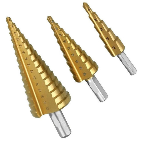 مته کاجی و مخروطی پلکانی فیدار مدل X3 مجموعه 3 عددی