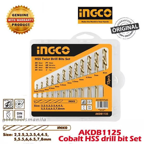 مته آهن اینکو مدل AKDB1125 مجموعه 12 عددی