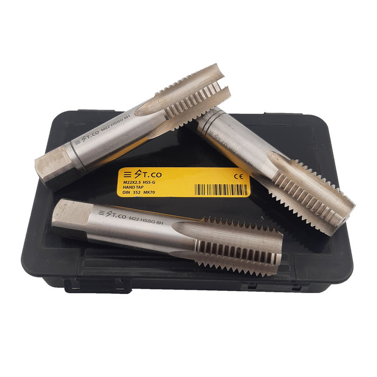 قلاویز دستی استیکو مدل M22-2.5 HSSG سایز 22 میلی متر مجموعه 3 عددی