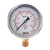 گیج فشار بتا مدل 10bar-10cm-L