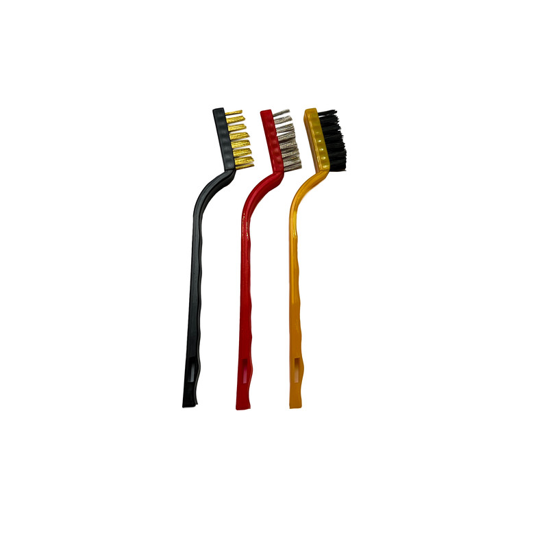 فرچه فلزی مدل دسته دار طرح مسواک بسته 3 عددی