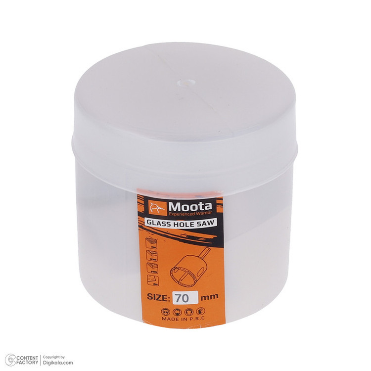مته گردبر شیشه و سرامیک موتا مدل Super-durable سایز 70 میلی متر به همراه مته راهنما