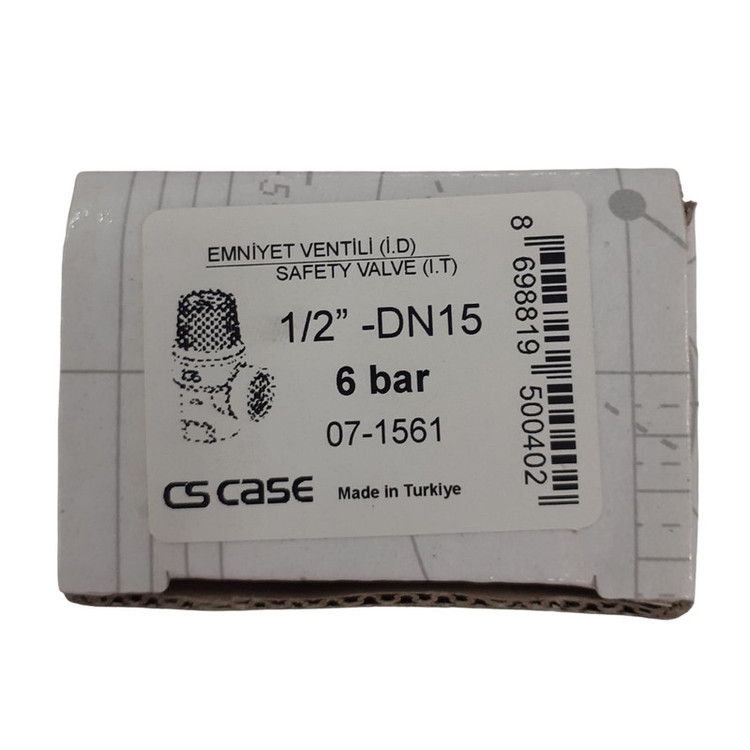 شیر اطمینان پکیج سی اس کیس مدل 6bar-1/2inch