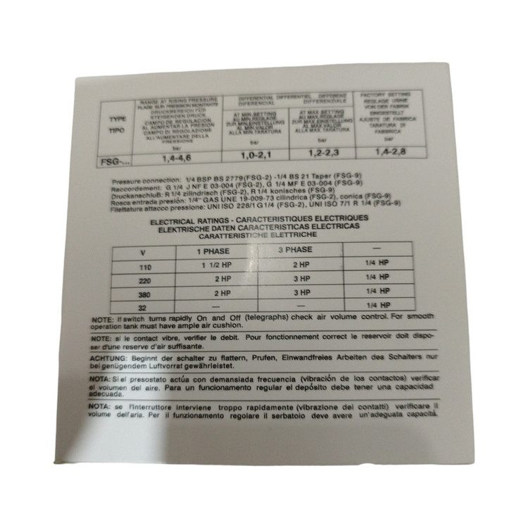 کلید کنترل اتوماتیک پمپ اسکواردی مدل BSK2 -9013FSG-2-F