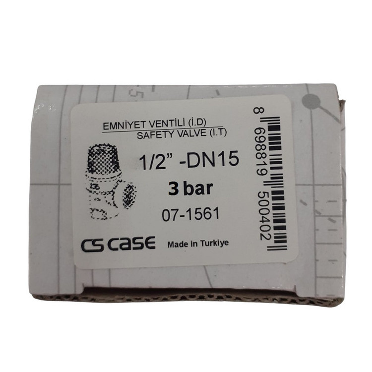 شیر اطمینان پکیج سی اس کیس مدل 3bar-1/2inch