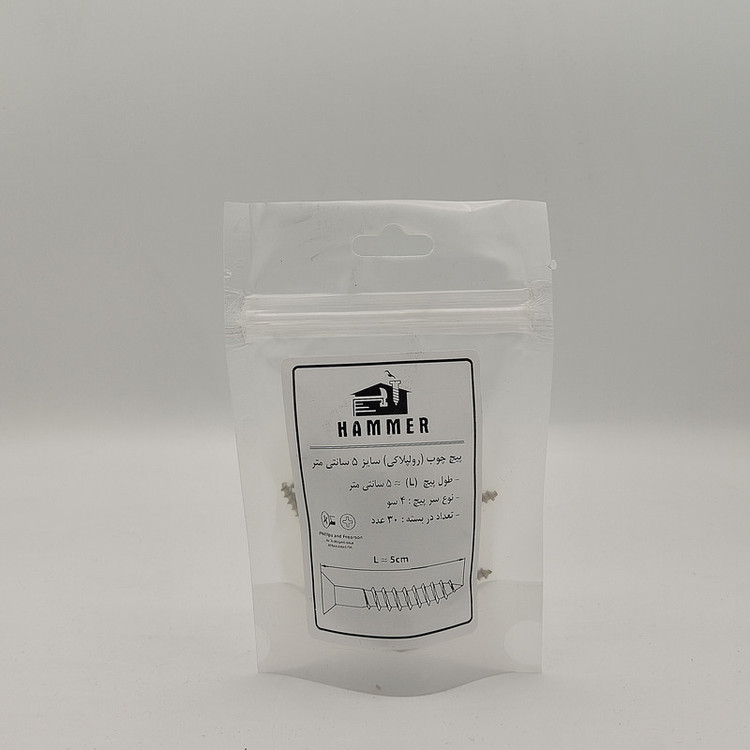 پیچ چوب هامر مدل چهارسو کد 4so-5cm مجموعه 30 عددی